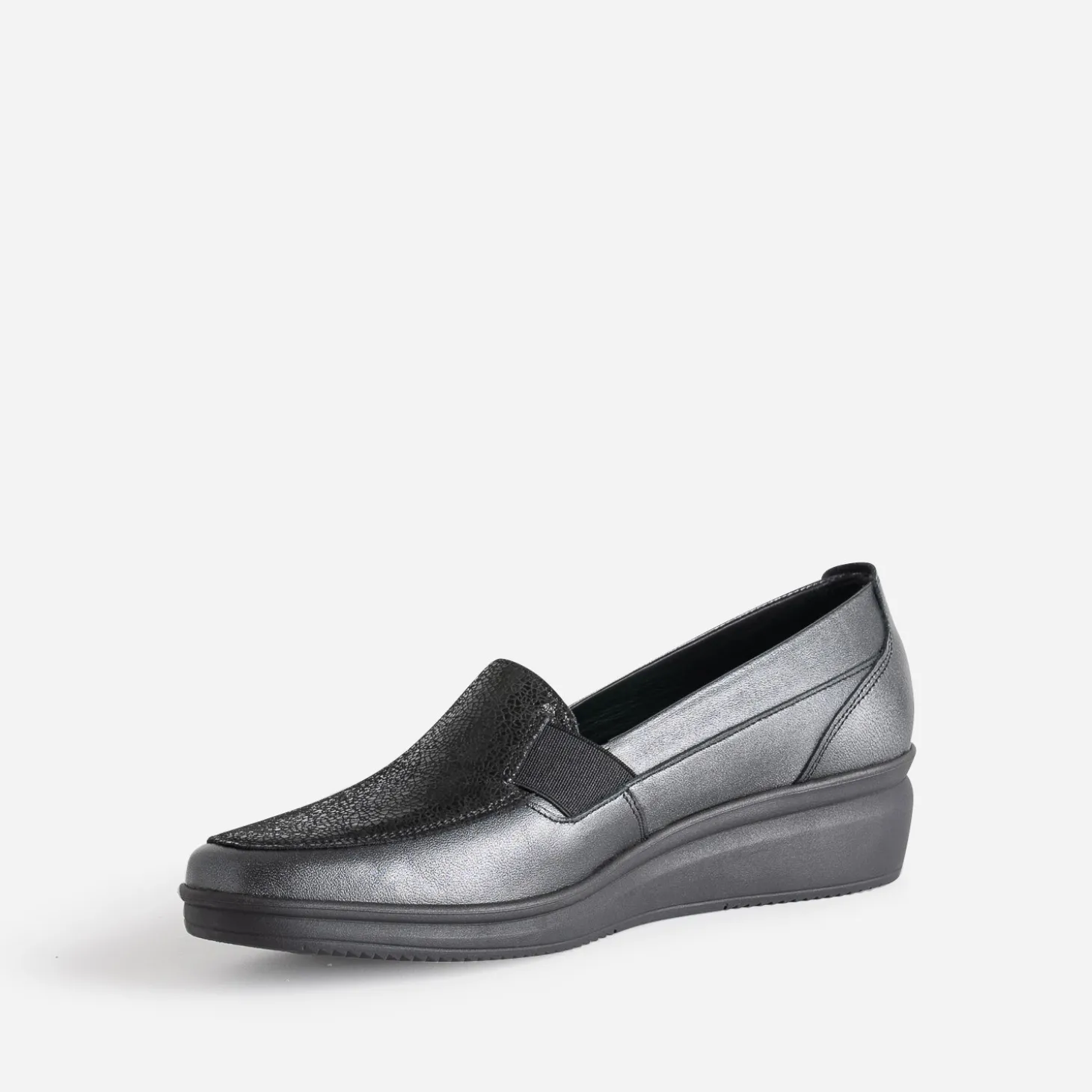 Mocassin FRANCE ARNO gris en cuir