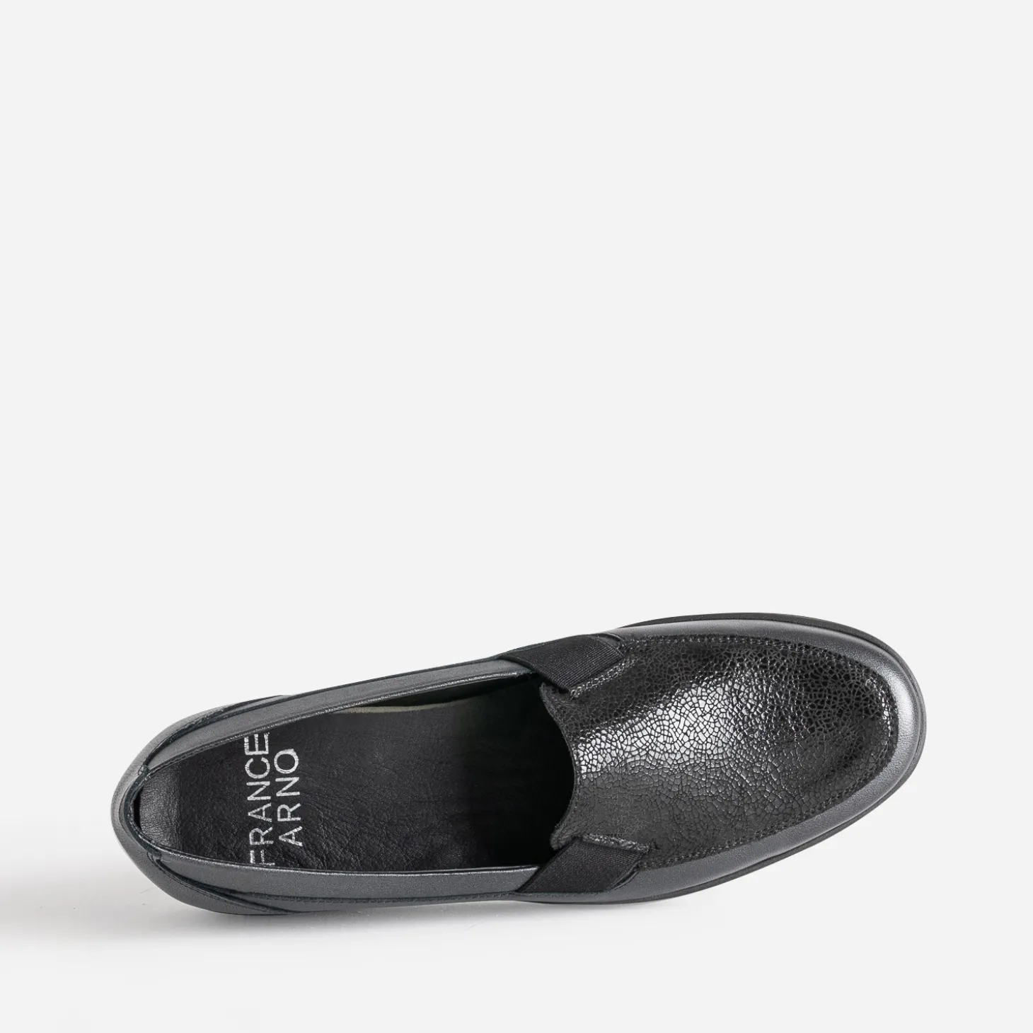 Mocassin FRANCE ARNO gris en cuir
