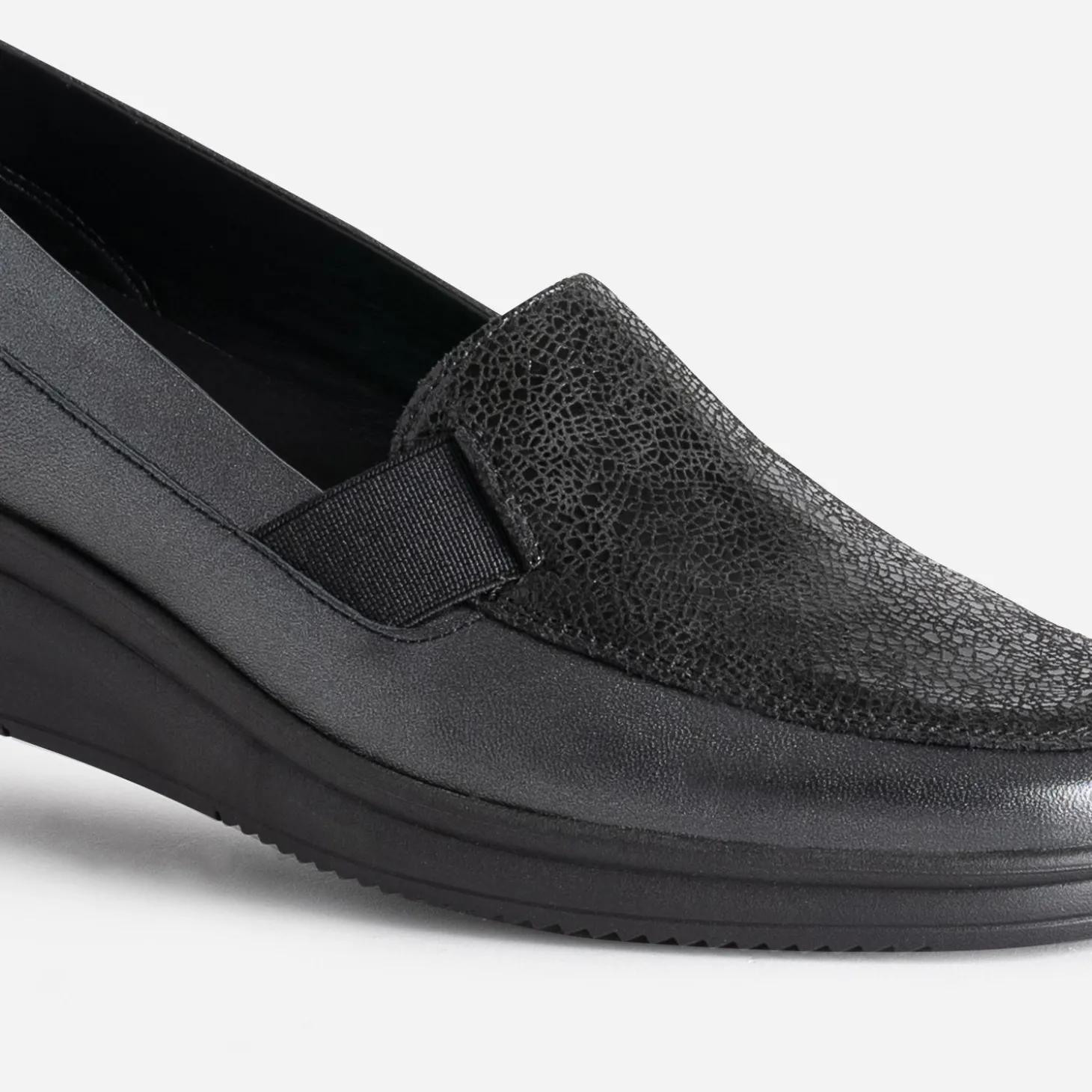 Mocassin FRANCE ARNO gris en cuir