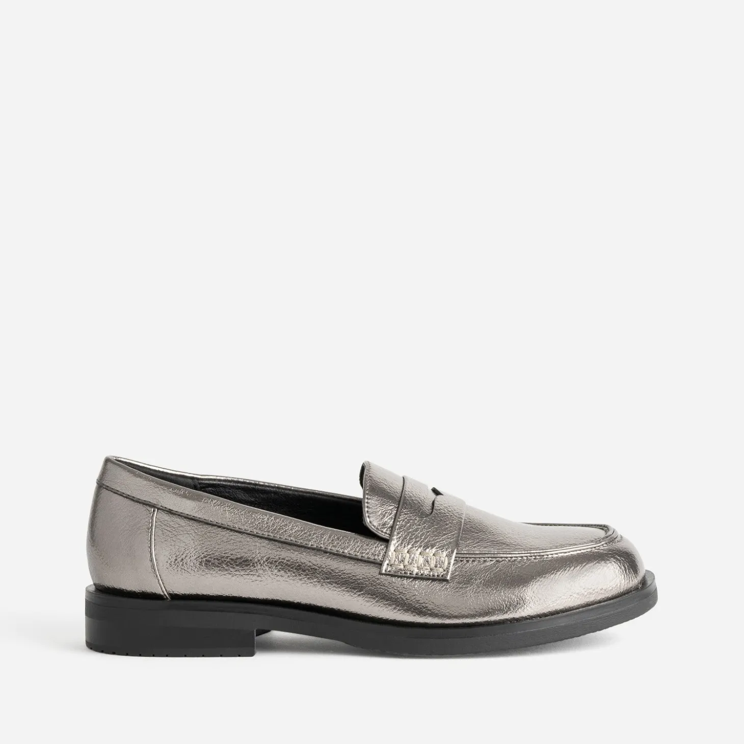 Mocassin gris foncé métallisé