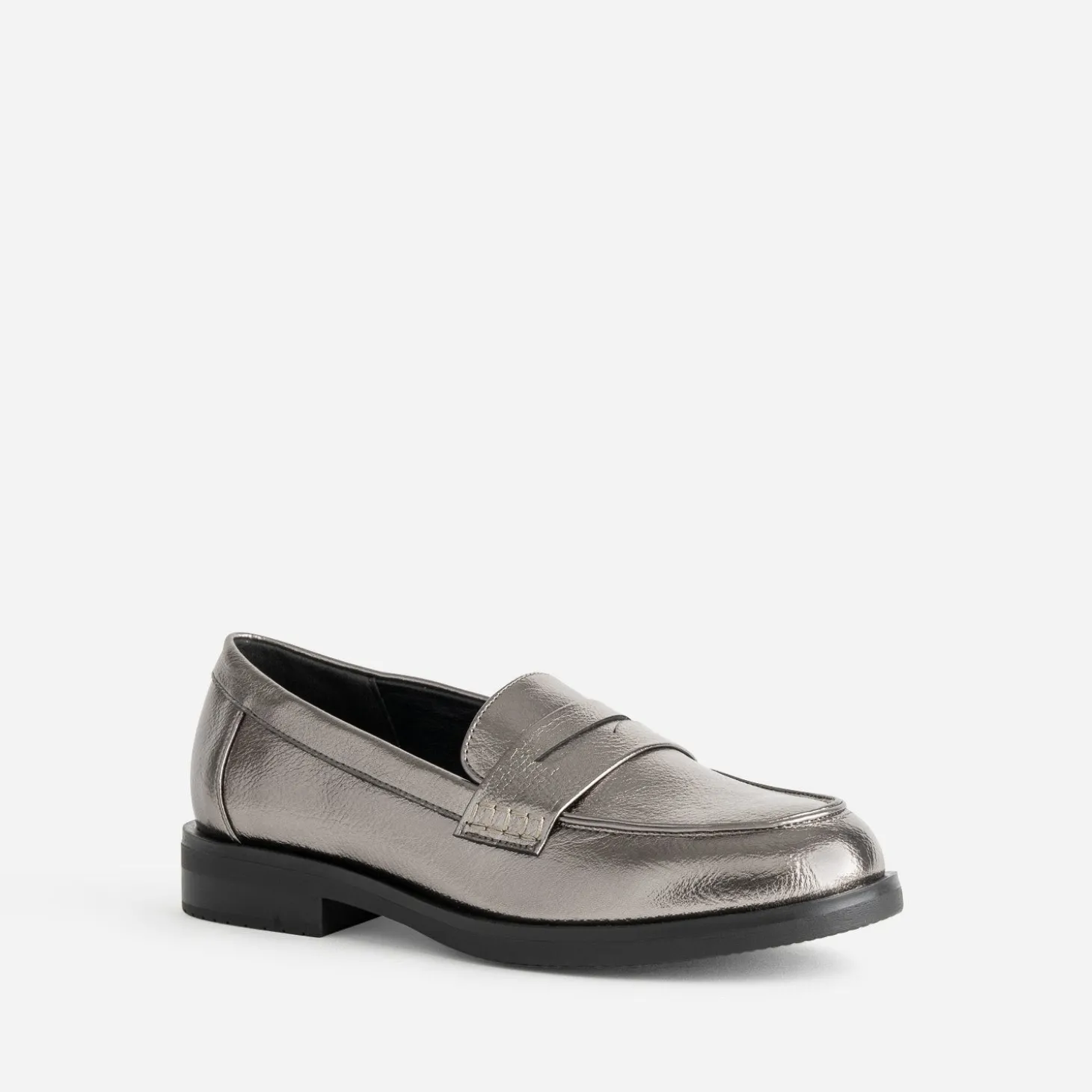 Mocassin gris foncé métallisé