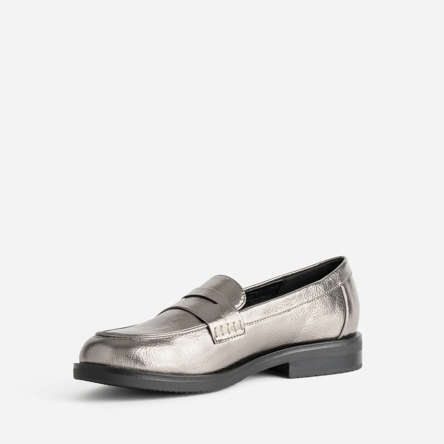 Mocassin gris foncé métallisé