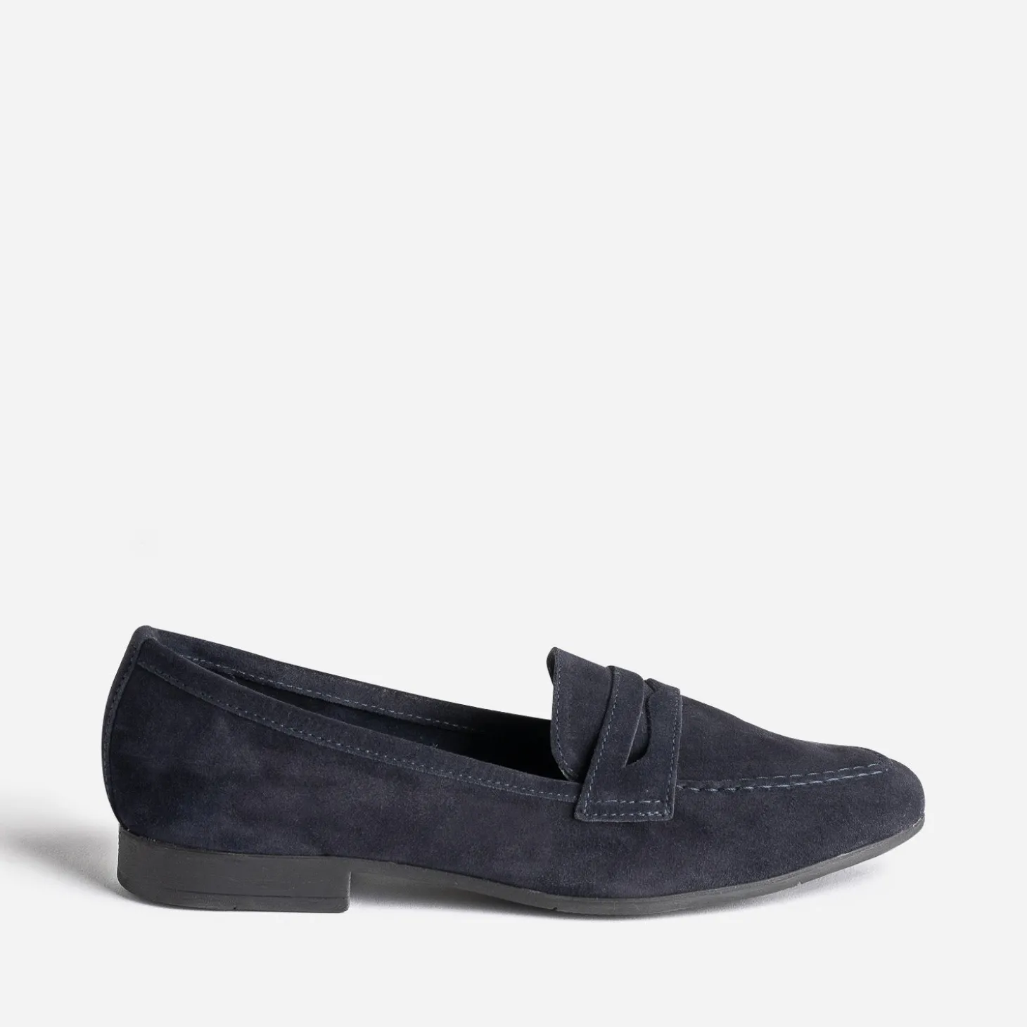 Mocassin marine éco-conçu en cuir velours