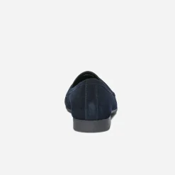 Mocassin marine éco-conçu en cuir velours