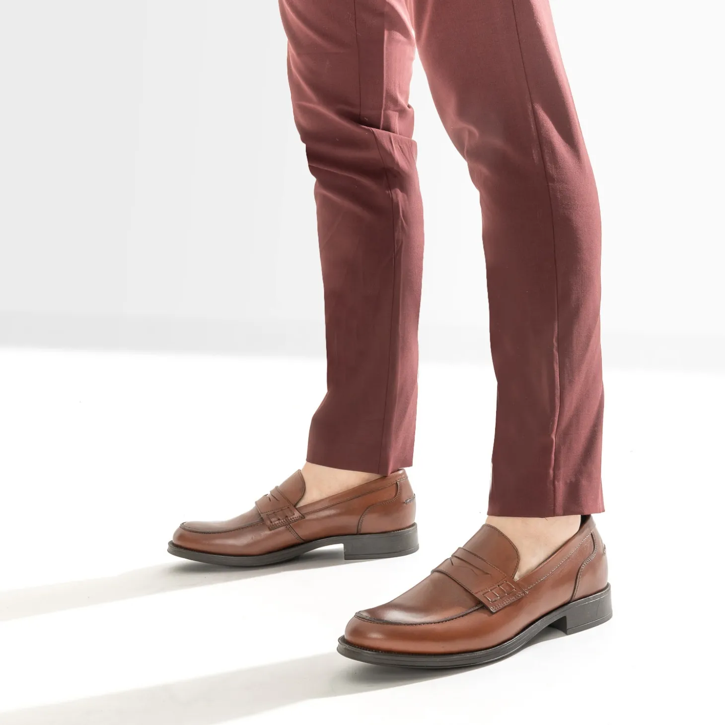 Mocassin marron foncé cuir
