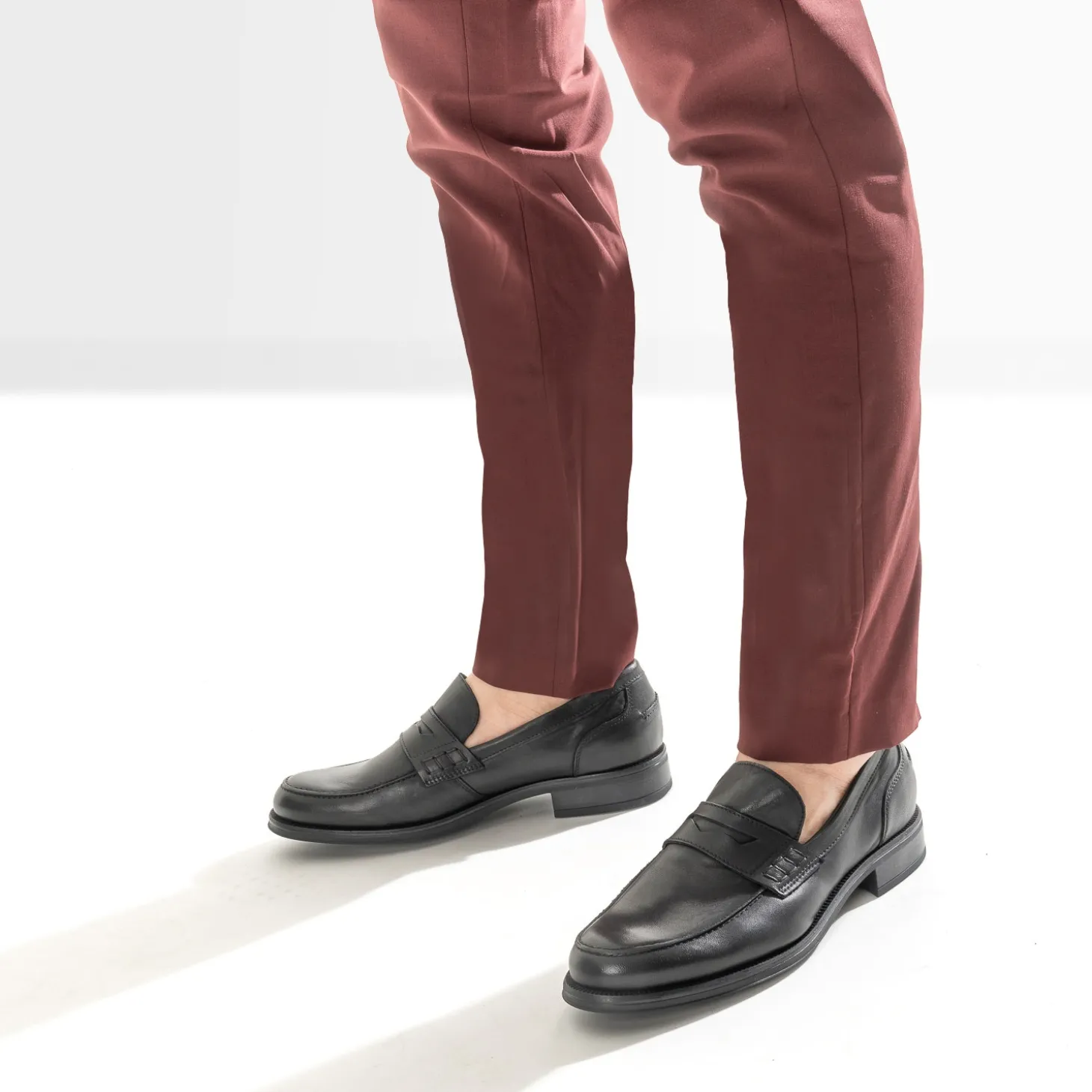 Mocassin noir cuir