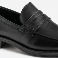 Mocassin noir cuir