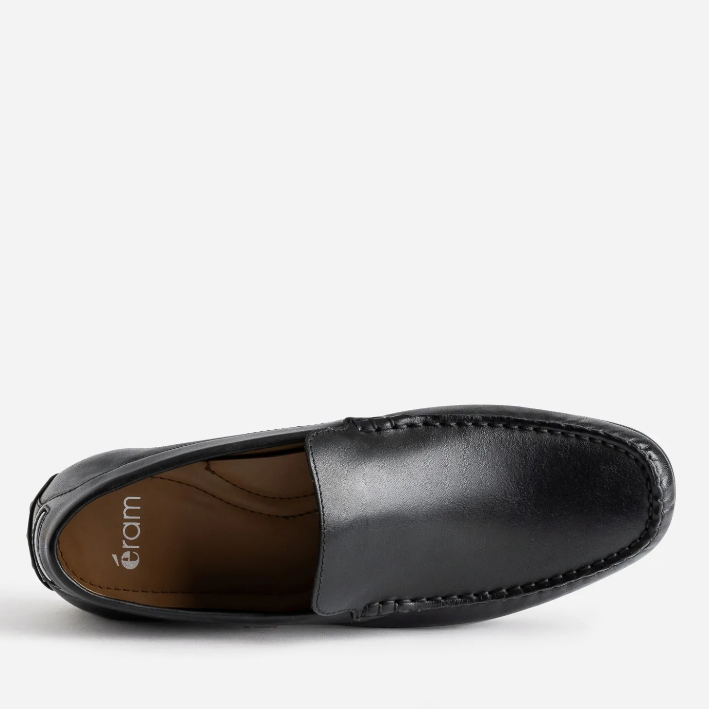 Mocassin noir en cuir
