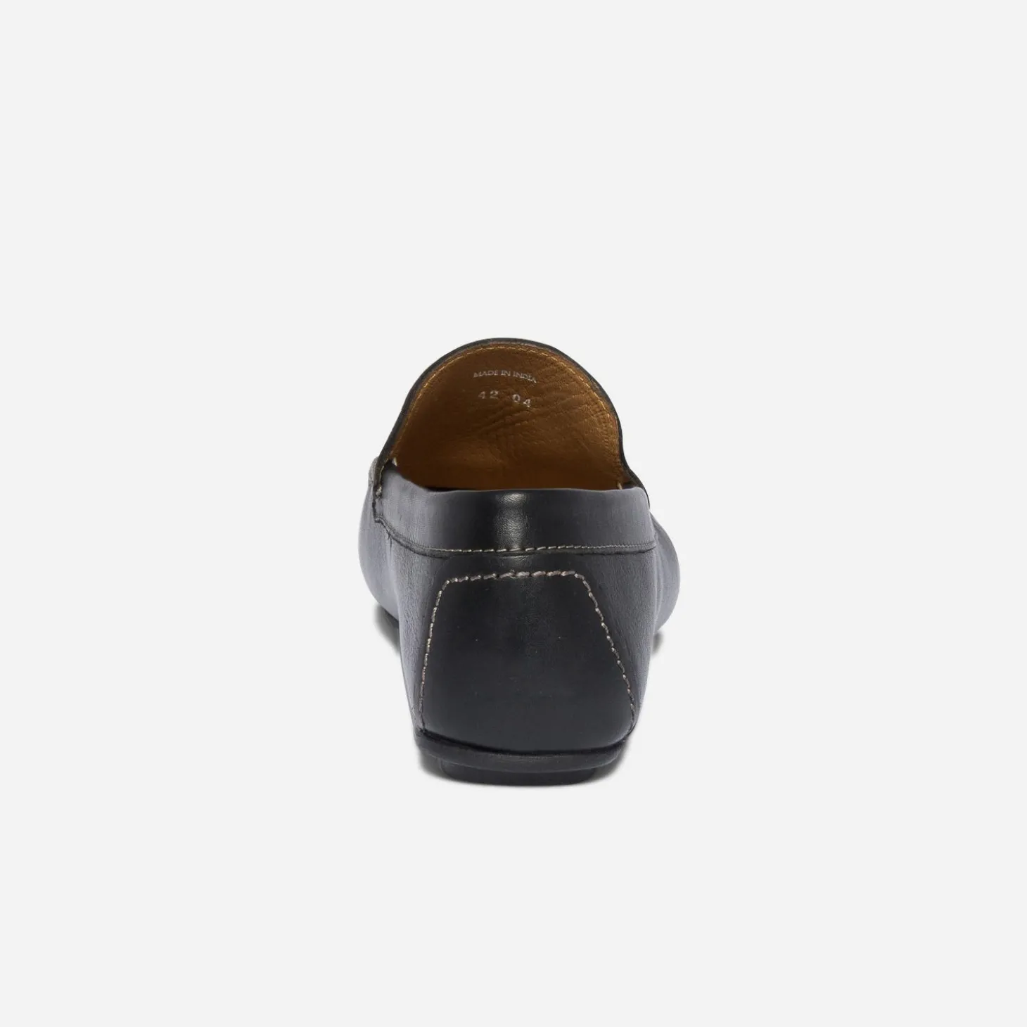 Mocassin noir en cuir