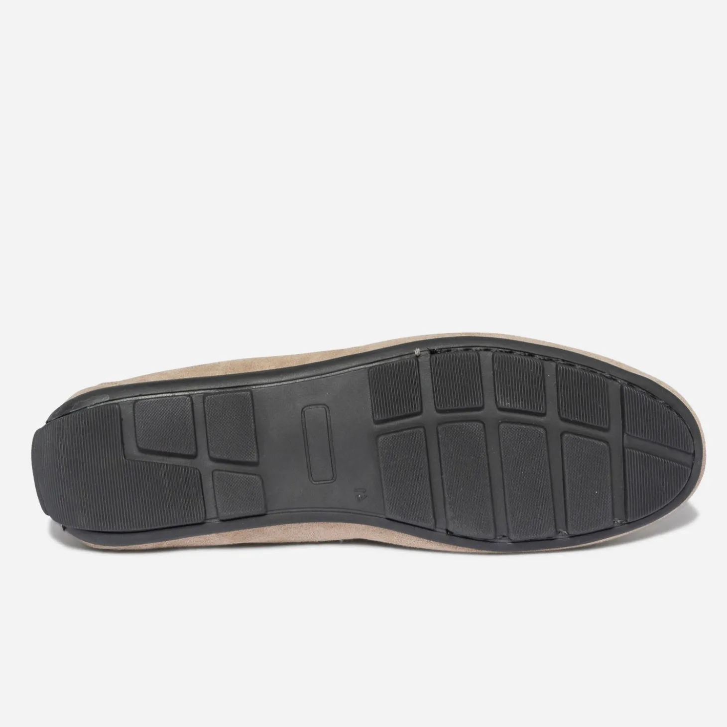 Mocassin taupe en cuir velours