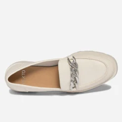 Mocassin TEXTO beige à semelle crantée