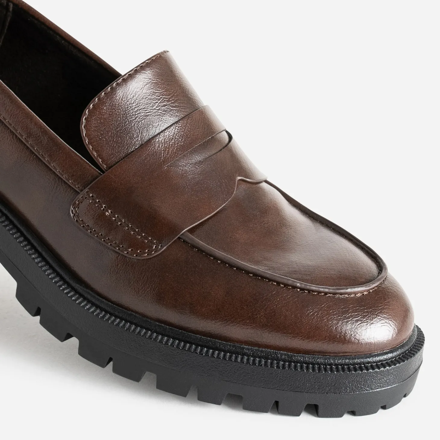 Mocassin TEXTO marron cranté