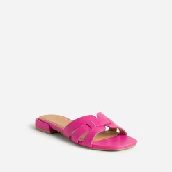 Mule à talon rose