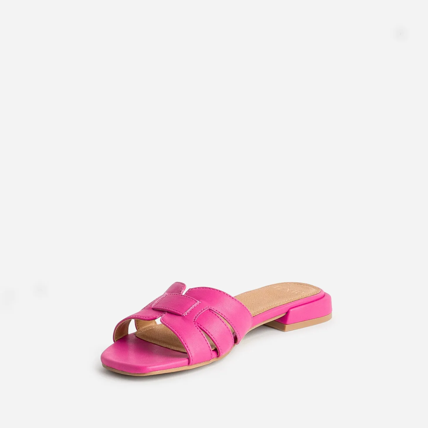 Mule à talon rose