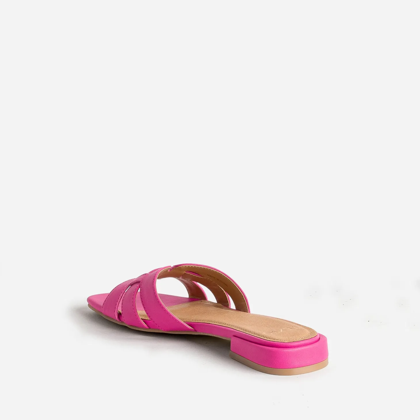 Mule à talon rose