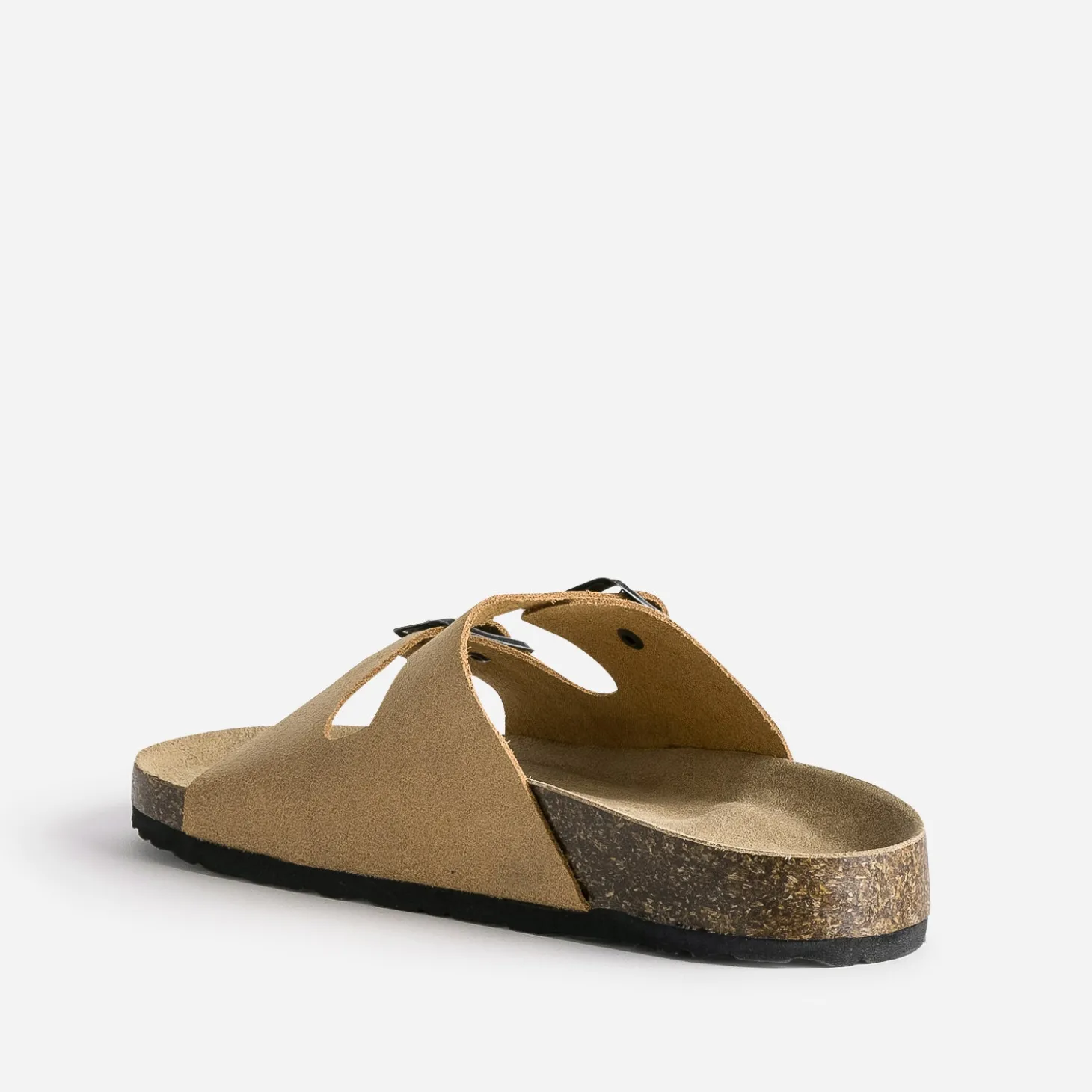 Mule anatomique cognac en cuir