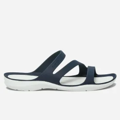 Mule CROCS bleu marine et blanche
