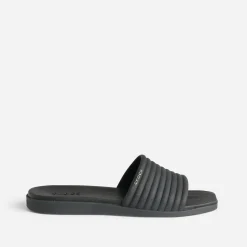 Mule CROCS noire à bride matelassée