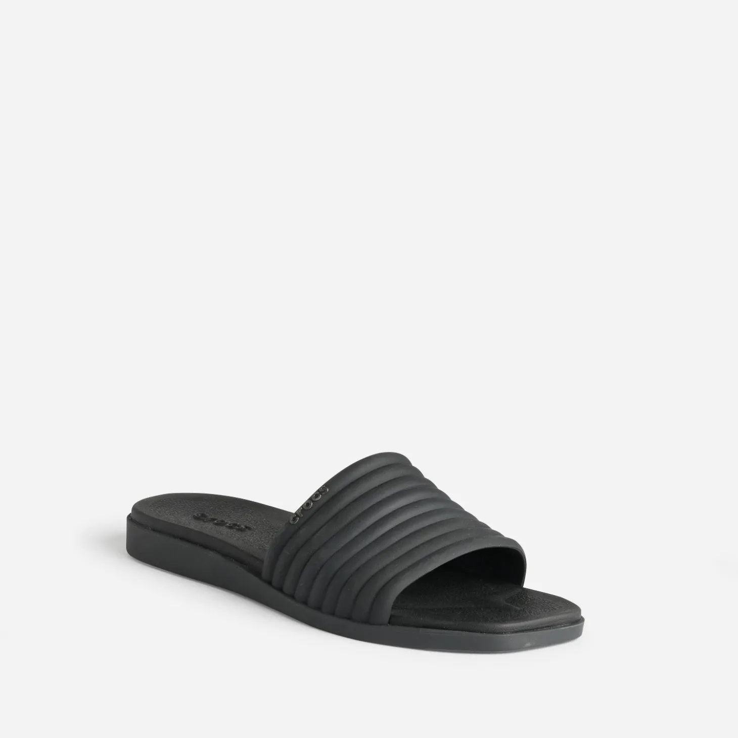 Mule CROCS noire à bride matelassée