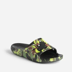 Mule CROCS noire à motif camouflage