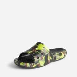 Mule CROCS noire à motif camouflage