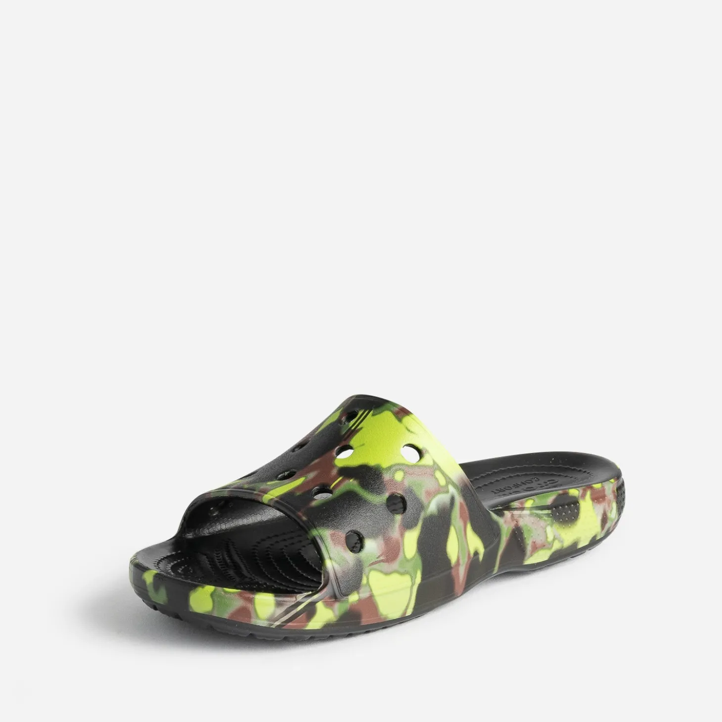 Mule CROCS noire à motif camouflage