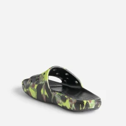 Mule CROCS noire à motif camouflage