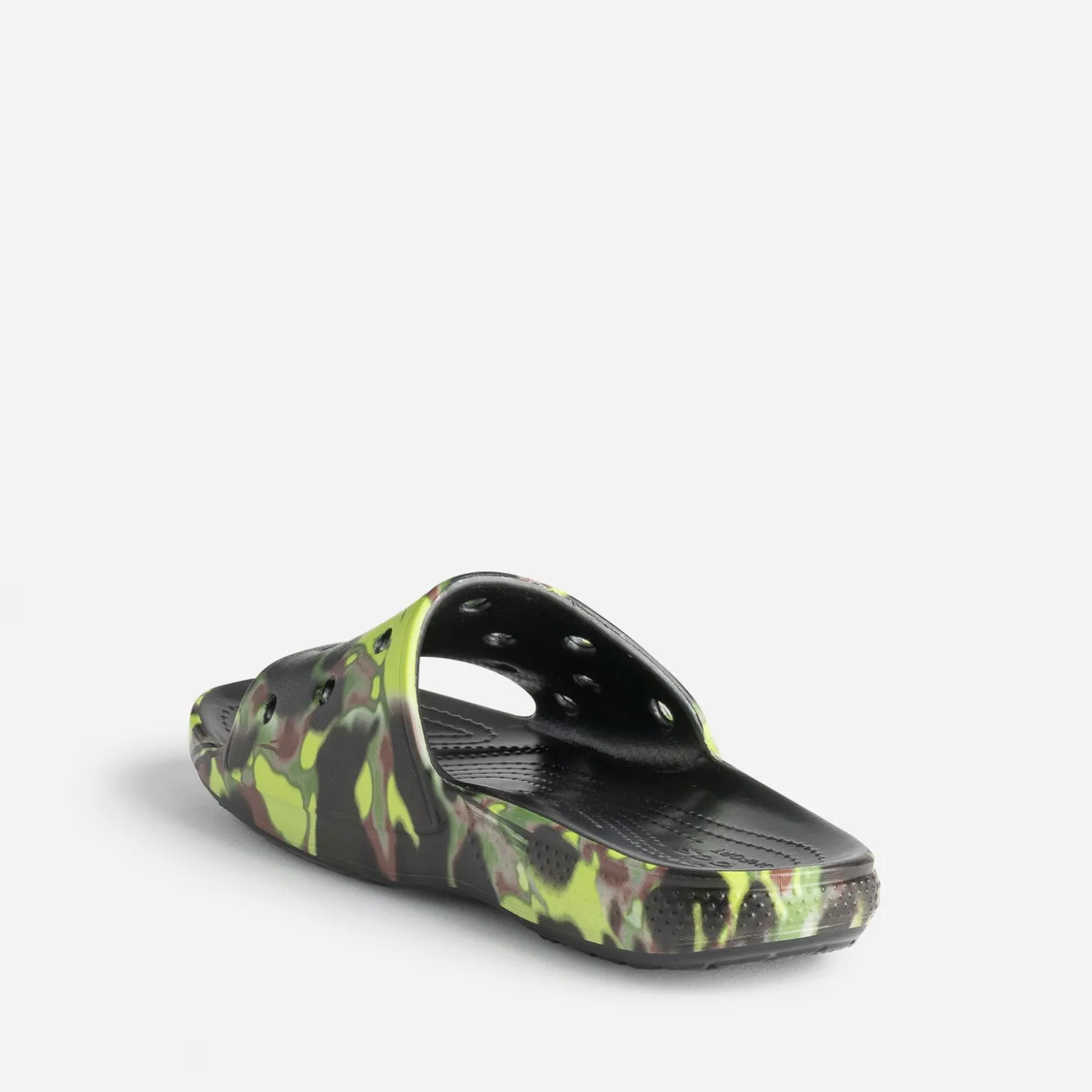 Mule CROCS noire à motif camouflage