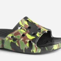 Mule CROCS noire à motif camouflage