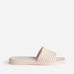 Mule CROCS rose pâle bride matelassée