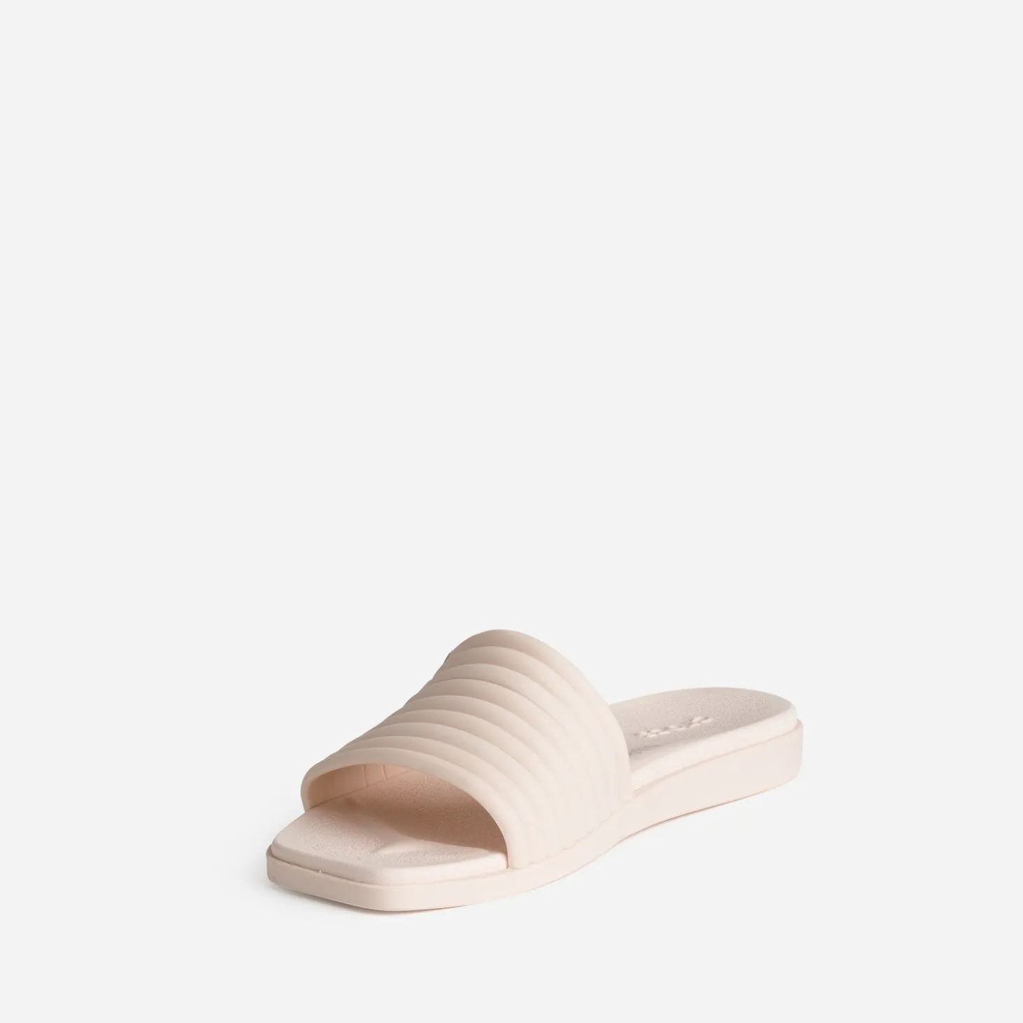 Mule CROCS rose pâle bride matelassée