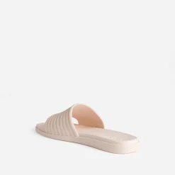 Mule CROCS rose pâle bride matelassée