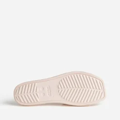 Mule CROCS rose pâle bride matelassée