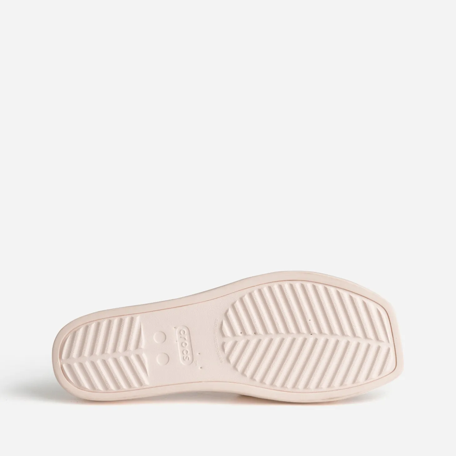 Mule CROCS rose pâle bride matelassée