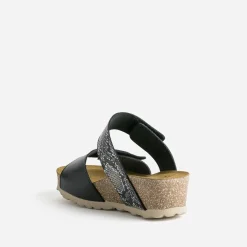 Mule FRANCE ARNO noir et effet python cuir