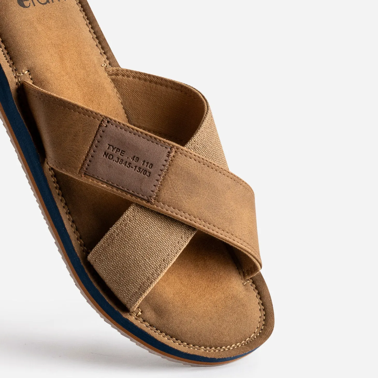 Mule marron brides croisées