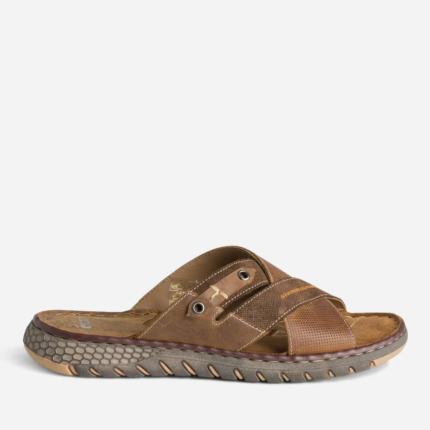 Mule marron cuir