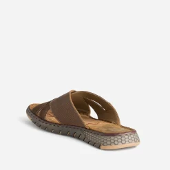 Mule marron cuir