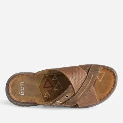 Mule marron cuir