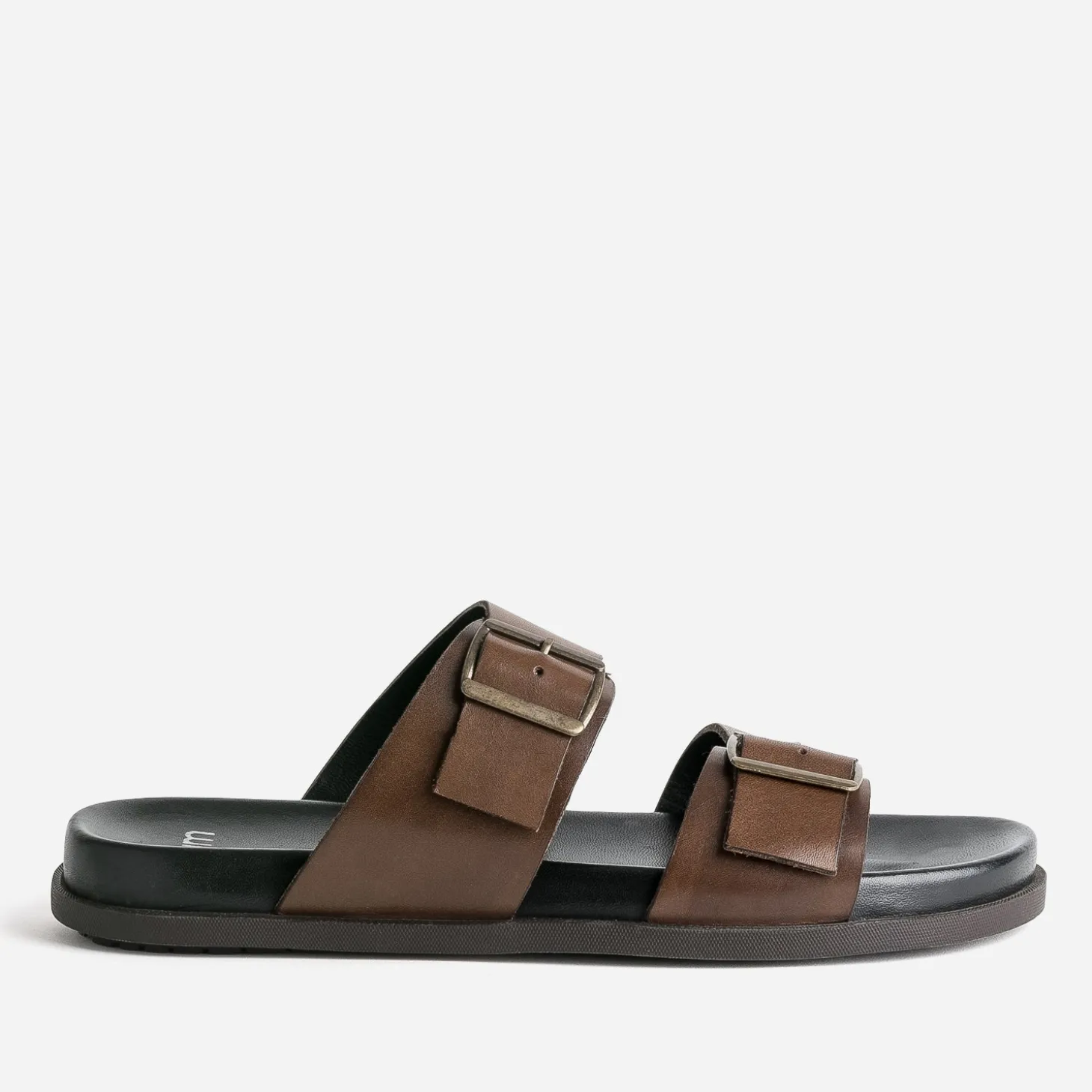 Mule marron en cuir