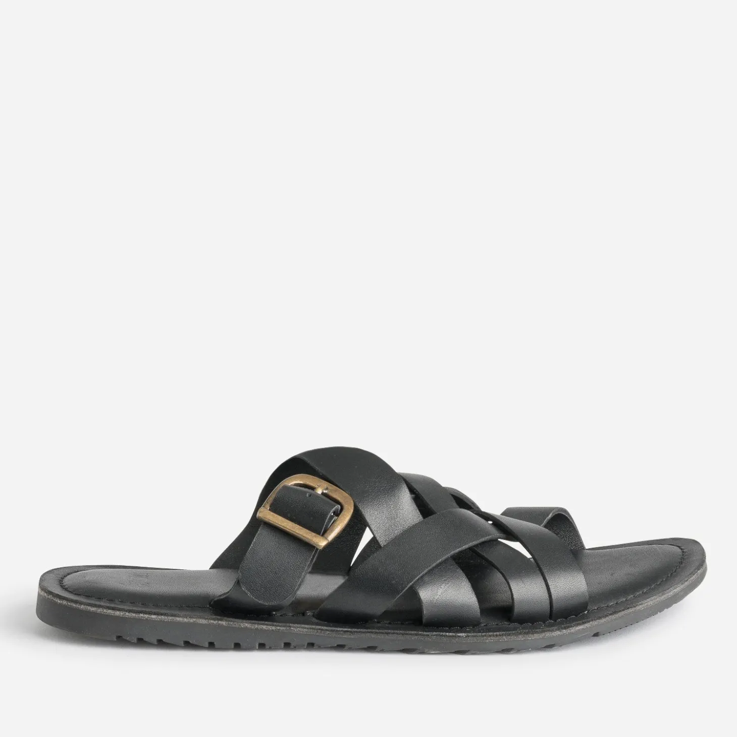Mule noire cuir éco-conçu