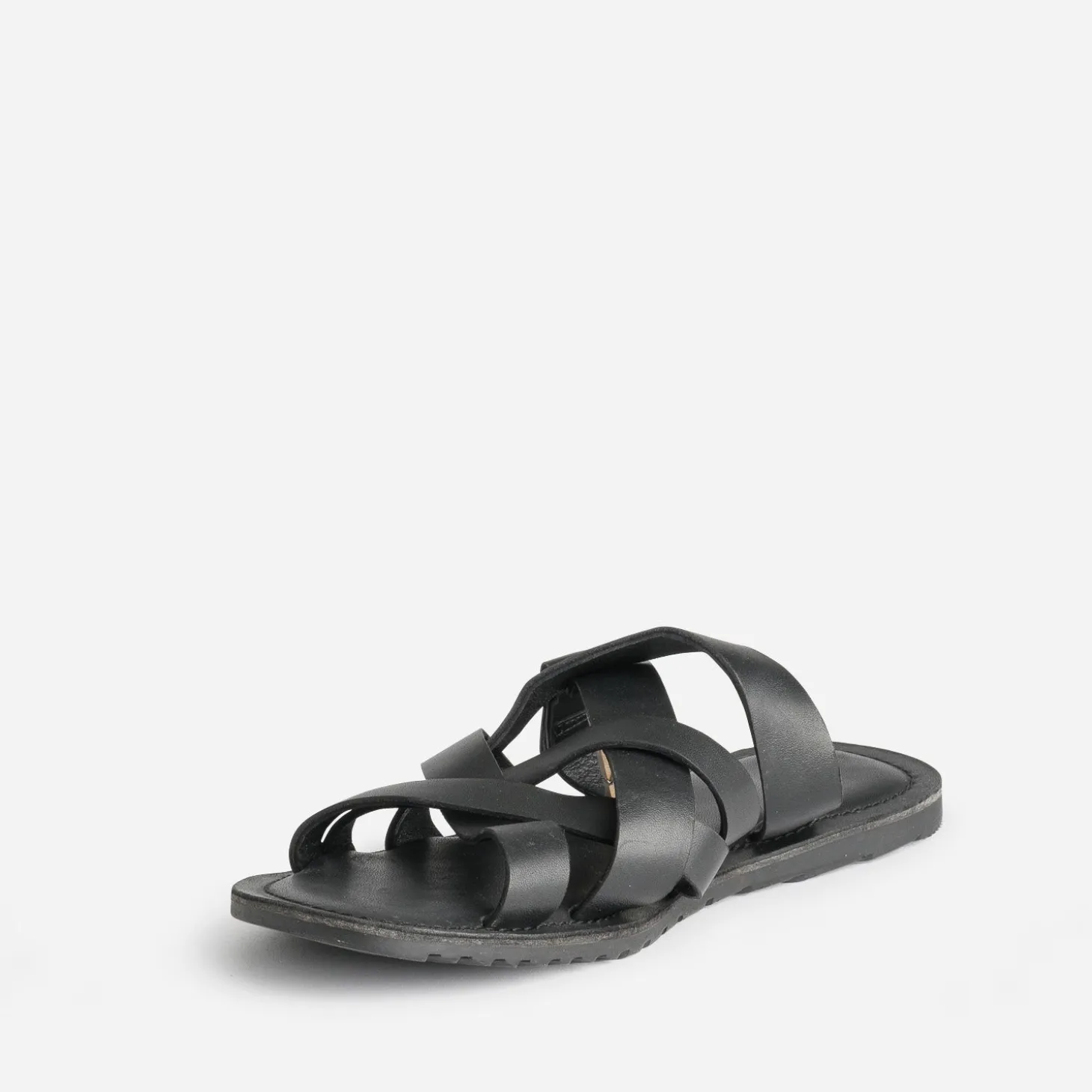 Mule noire cuir éco-conçu