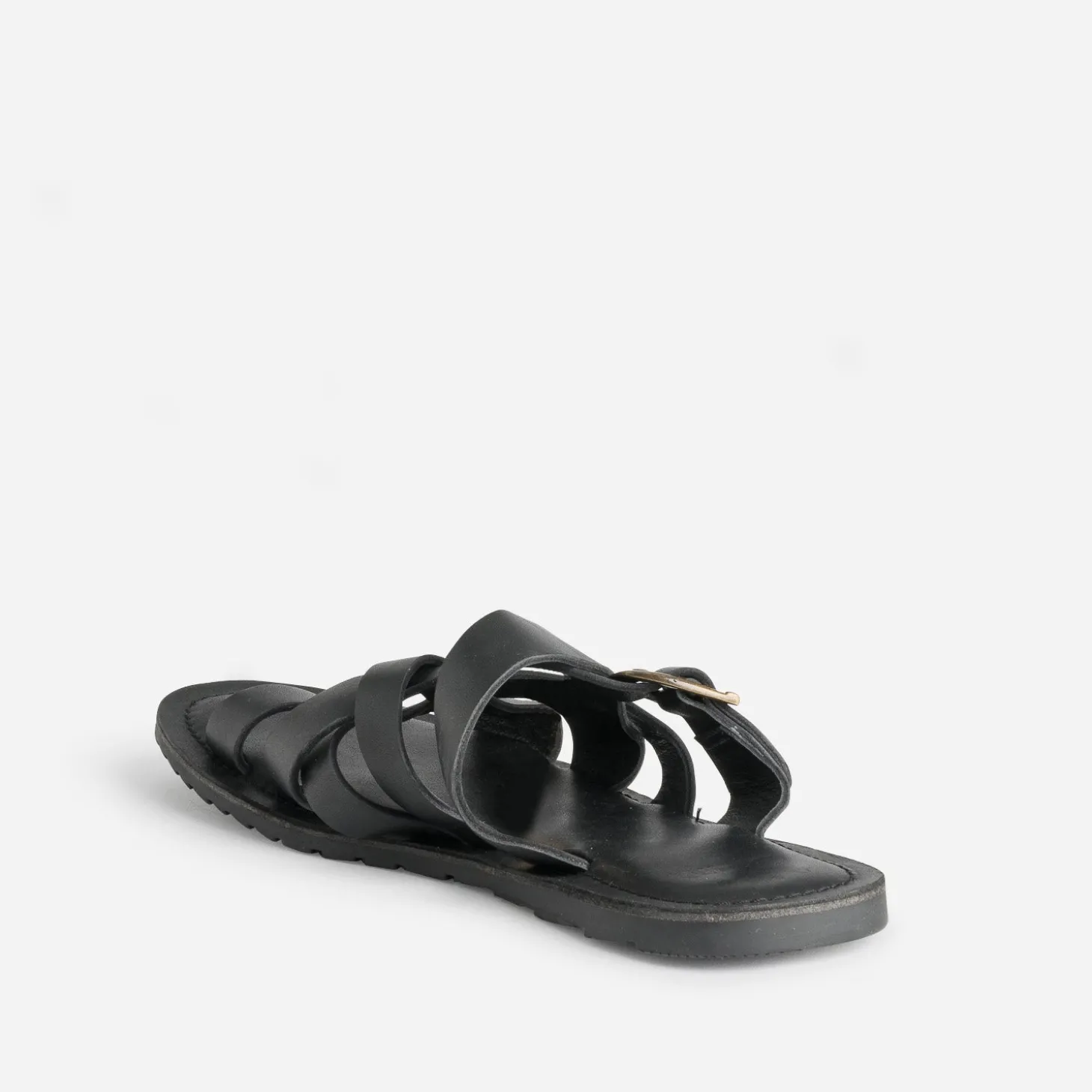 Mule noire cuir éco-conçu