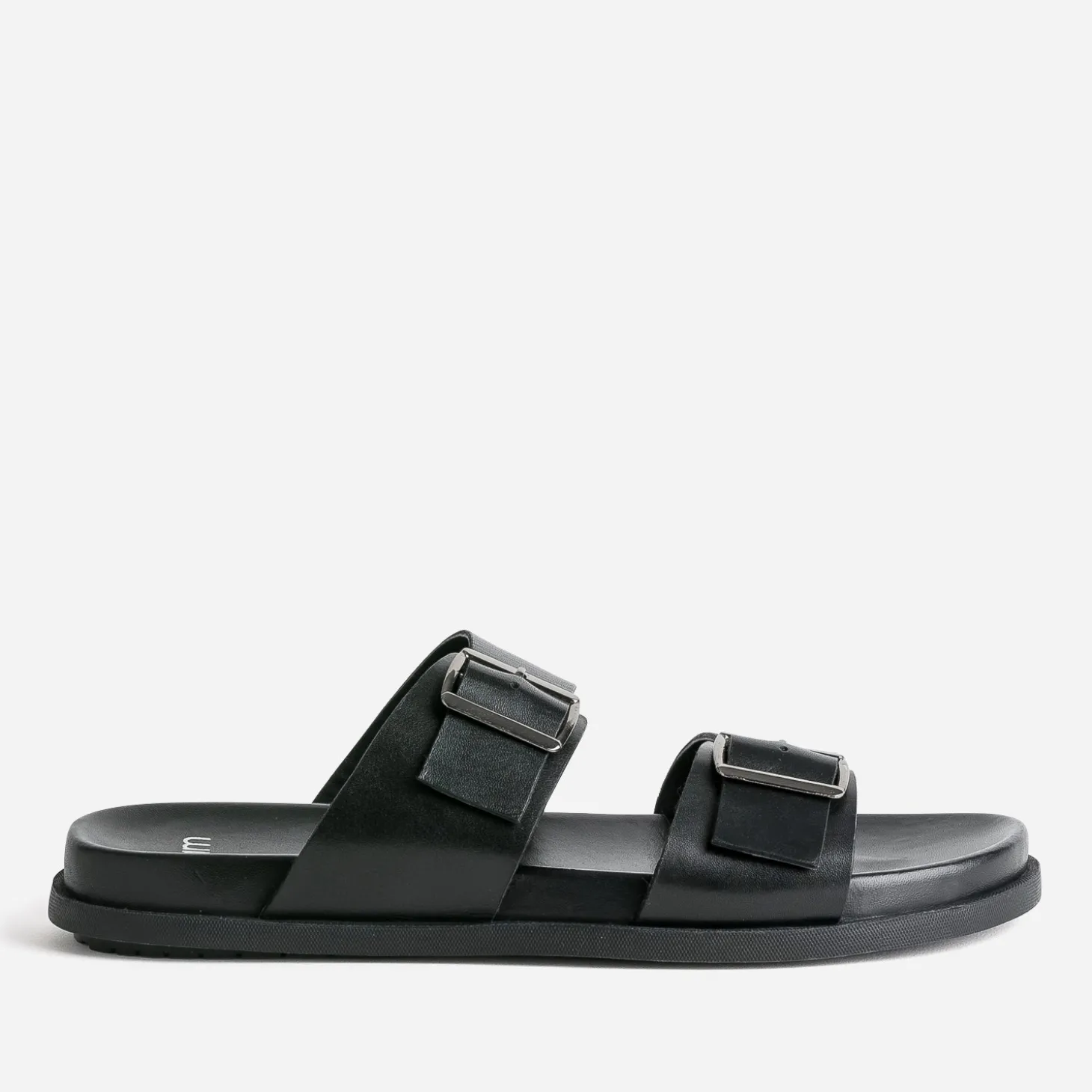 Mule noire en cuir