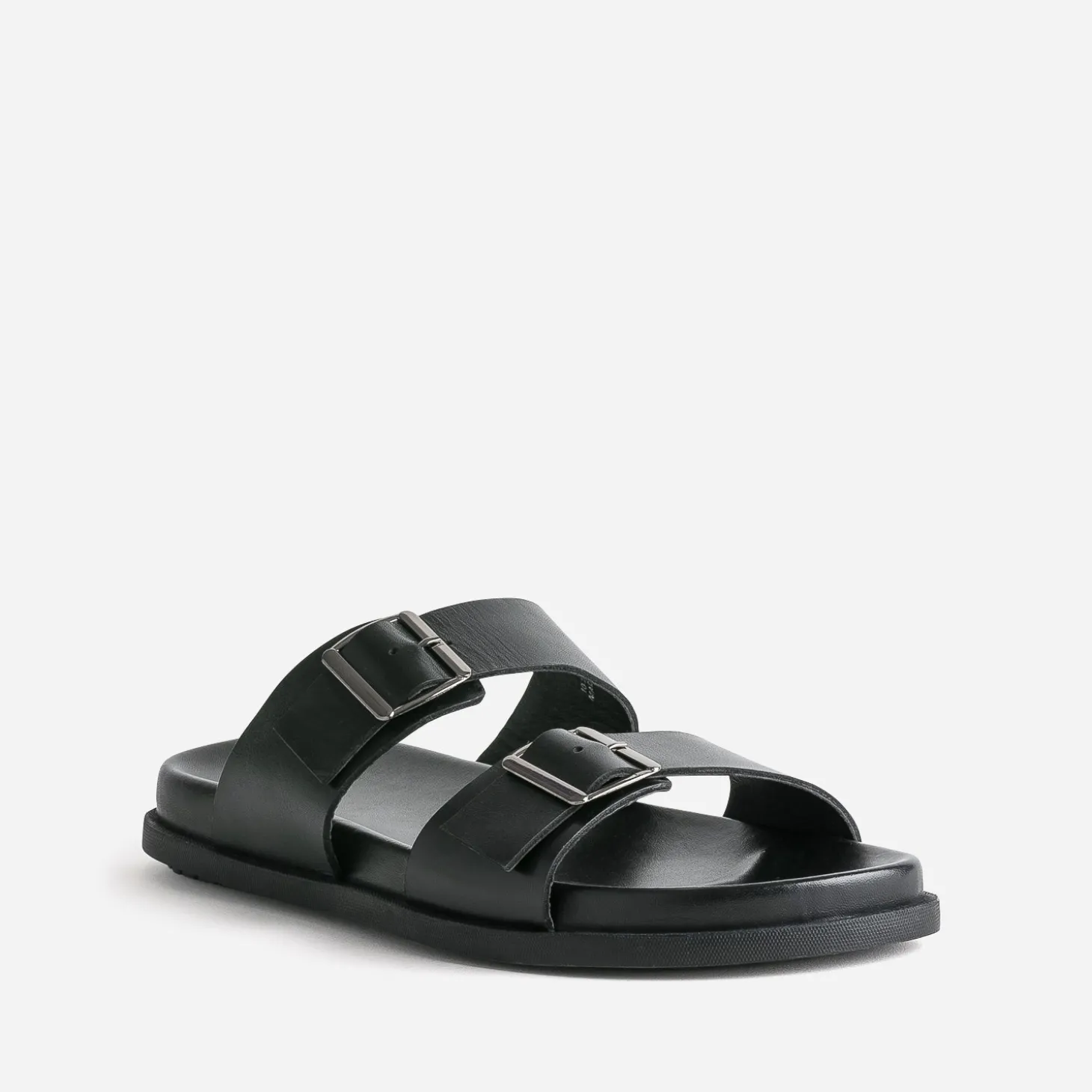 Mule noire en cuir