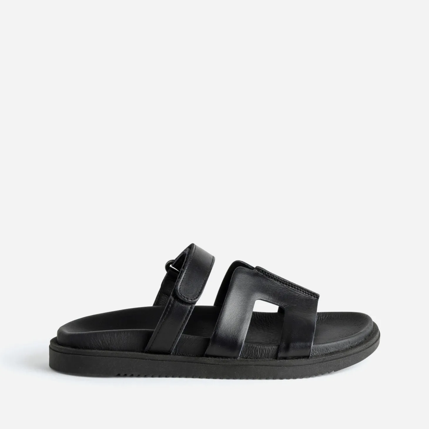 Mule TEXTO noire cuir