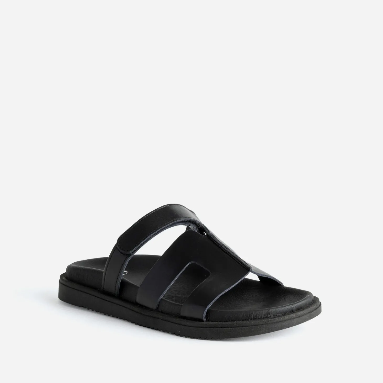 Mule TEXTO noire cuir