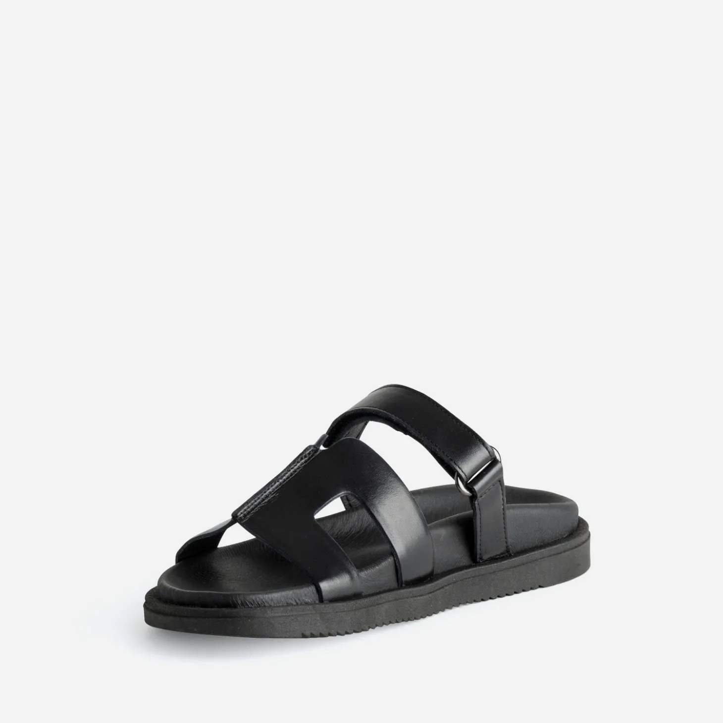 Mule TEXTO noire cuir