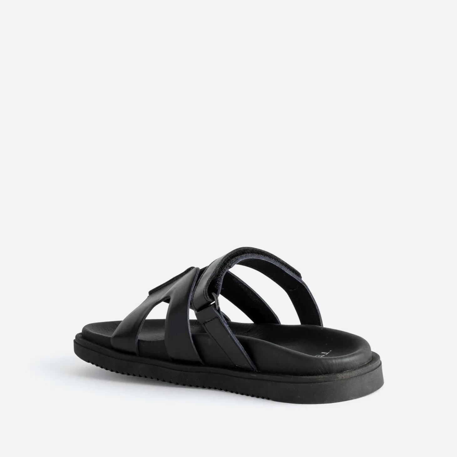 Mule TEXTO noire cuir