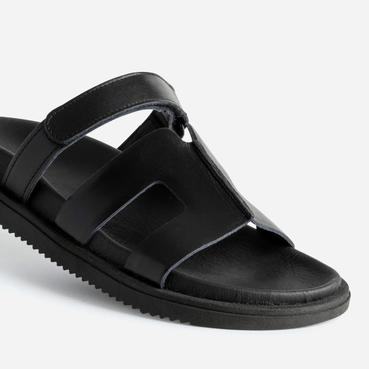 Mule TEXTO noire cuir